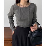 callautia ホルターネックリブニット | JUNOAH | 詳細画像9 