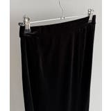 callautia ファスナースリットIラインべロアスカート（薄手、裏地なし） | JUNOAH | 詳細画像13 