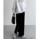 callautia ファスナースリットIラインべロアスカート（薄手、裏地なし） | JUNOAH | 詳細画像2 