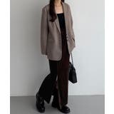 callautia ファスナースリットIラインべロアスカート（薄手、裏地なし） | JUNOAH | 詳細画像9 