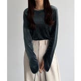 callautia バックオープンストーンベロアカットソー | JUNOAH | 詳細画像11