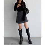 callautia バックオープンストーンベロアカットソー | JUNOAH | 詳細画像2