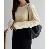 callautia バックオープンストーンベロアカットソー | JUNOAH | 詳細画像4