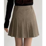 callautia ローウエストヘリンボーンプリーツミニスカート(インパン付き) | JUNOAH | 詳細画像10