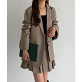 callautia ローウエストヘリンボーンプリーツミニスカート(インパン付き) | JUNOAH | 詳細画像13