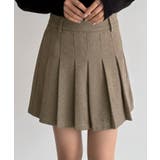 callautia ローウエストヘリンボーンプリーツミニスカート(インパン付き) | JUNOAH | 詳細画像8