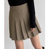 callautia ローウエストヘリンボーンプリーツミニスカート(インパン付き) | JUNOAH | 詳細画像9