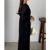 callautia 深カーブネックスウェットワンピース | JUNOAH | 詳細画像4 