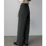 callautia 薄手ラップリボンスラックスパンツ（裏地無し） | JUNOAH | 詳細画像10 