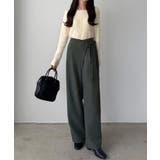 callautia 薄手ラップリボンスラックスパンツ（裏地無し） | JUNOAH | 詳細画像11 