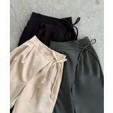 callautia 薄手ラップリボンスラックスパンツ（裏地無し） | JUNOAH | 詳細画像13 