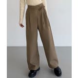 callautia 薄手ラップリボンスラックスパンツ（裏地無し） | JUNOAH | 詳細画像6 