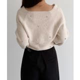 callautia オフショルビジュークロスニット | JUNOAH | 詳細画像4 