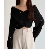 callautia オフショルビジュークロスニット | JUNOAH | 詳細画像5 