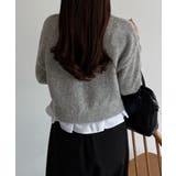 callautia フリルドッキングシャギーニット | JUNOAH | 詳細画像3 