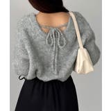 callautia 前後２wayリボンシャギーニット | JUNOAH | 詳細画像14 