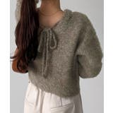 callautia 前後２wayリボンシャギーニット | JUNOAH | 詳細画像9 