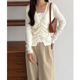 callautia レイヤード風ギャザーニットトップス | JUNOAH | 詳細画像6