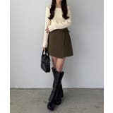 callautia ラップ風リボンミニスカート（インパン付き） | JUNOAH | 詳細画像12 