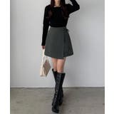 callautia ラップ風リボンミニスカート（インパン付き） | JUNOAH | 詳細画像9 