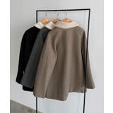 callautia ボアカラーミドルコート | JUNOAH | 詳細画像13 