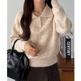 callautia ミックスカラーハーフボタンポロニット | JUNOAH | 詳細画像10 