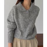 callautia ミックスカラーハーフボタンポロニット | JUNOAH | 詳細画像2 