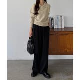 callautia ミックスカラーハーフボタンポロニット | JUNOAH | 詳細画像8 