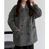 ライトグレー | callautia シャギーミドルコート | JUNOAH