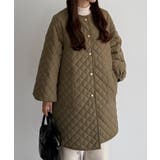 callautia 金ボタンノーカラーキルティングコート | JUNOAH | 詳細画像11 