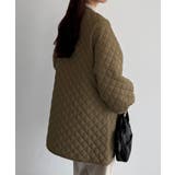 callautia 金ボタンノーカラーキルティングコート | JUNOAH | 詳細画像14 