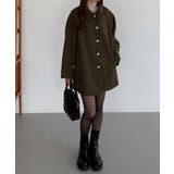 callautia ゴールドボタンミドルコート | JUNOAH | 詳細画像22 