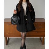 callautia ゴールドボタンミドルコート | JUNOAH | 詳細画像3 