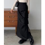 ブラック | callautia 薄手ツイードサイドタックマーメイドスカート | JUNOAH