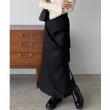 callautia 薄手ツイードサイドタックマーメイドスカート | JUNOAH | 詳細画像2 