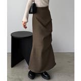 callautia 薄手ツイードサイドタックマーメイドスカート | JUNOAH | 詳細画像7 