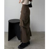 callautia 薄手ツイードサイドタックマーメイドスカート | JUNOAH | 詳細画像8 