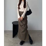 callautia 薄手ツイードサイドタックマーメイドスカート | JUNOAH | 詳細画像9 