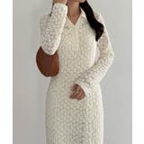 callautia カットレース長袖ポロワンピース（ペチワンピースセット） | JUNOAH | 詳細画像6 