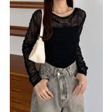 callautia 袖ギャザードレープレーストップス | JUNOAH | 詳細画像10