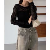 callautia 袖ギャザードレープレーストップス | JUNOAH | 詳細画像11