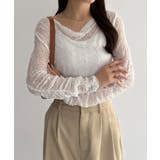 callautia 袖ギャザードレープレーストップス | JUNOAH | 詳細画像13