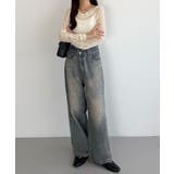 callautia 袖ギャザードレープレーストップス | JUNOAH | 詳細画像5