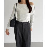 callautia 薄手2way肩リボンドレープトップス | JUNOAH | 詳細画像18