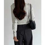 callautia 薄手2way肩リボンドレープトップス | JUNOAH | 詳細画像19