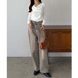 callautia 薄手2way肩リボンドレープトップス | JUNOAH | 詳細画像7