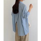 callautia バックスリットオーバーサイズストライプシャツ | JUNOAH | 詳細画像5