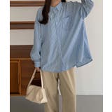 callautia バックスリットオーバーサイズストライプシャツ | JUNOAH | 詳細画像7