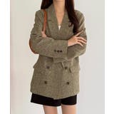 callautia 薄手ツイードテーラードシャツジャケット | JUNOAH | 詳細画像13