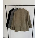 callautia 薄手ツイードテーラードシャツジャケット | JUNOAH | 詳細画像16